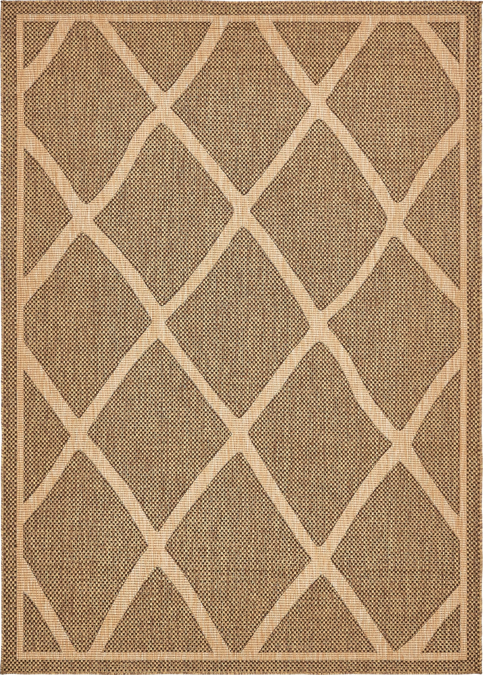  7' x 10'  Washable Lattice Indoor / Outdoor Rug
