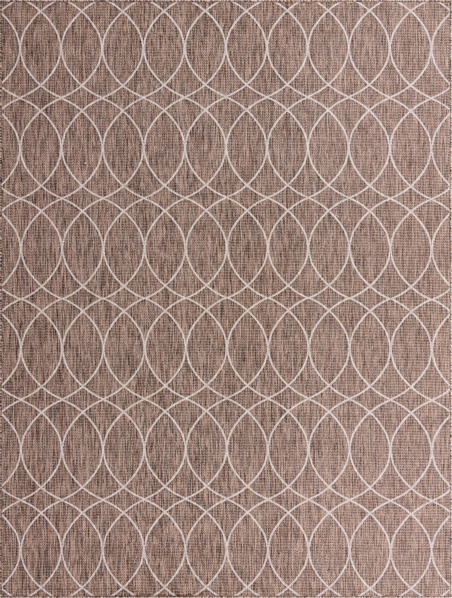  9' x 12'  Washable Lattice Indoor / Outdoor Rug
