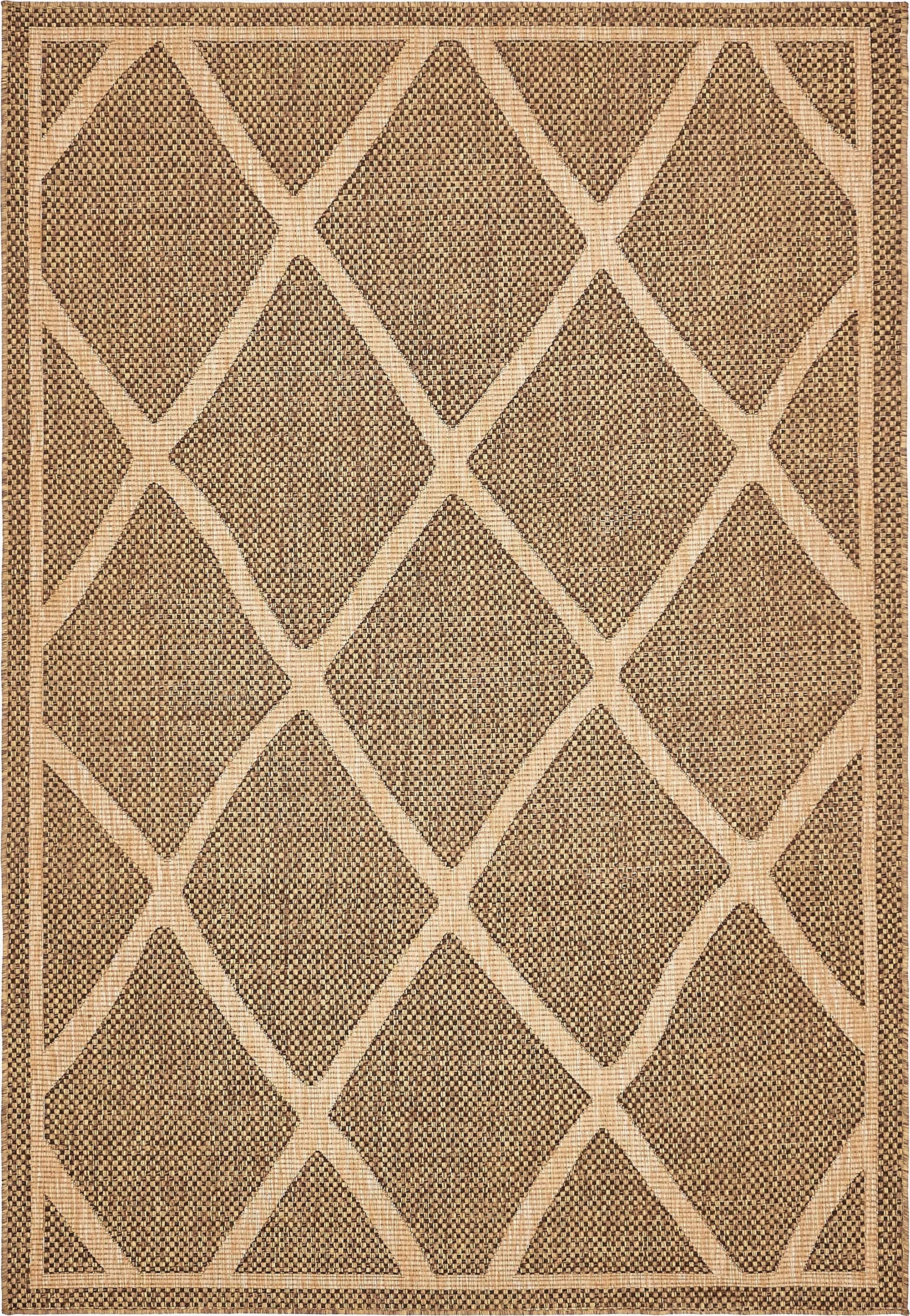  6' x 9'  Washable Lattice Indoor / Outdoor Rug
