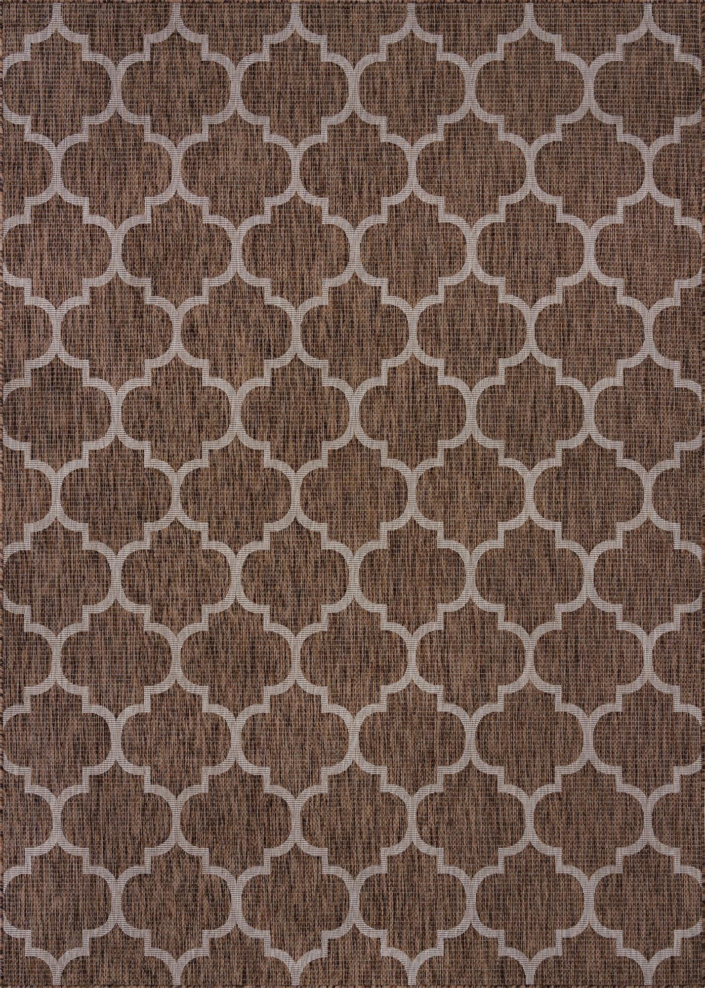  7' 10 x 11'  Washable Lattice Indoor / Outdoor Rug
