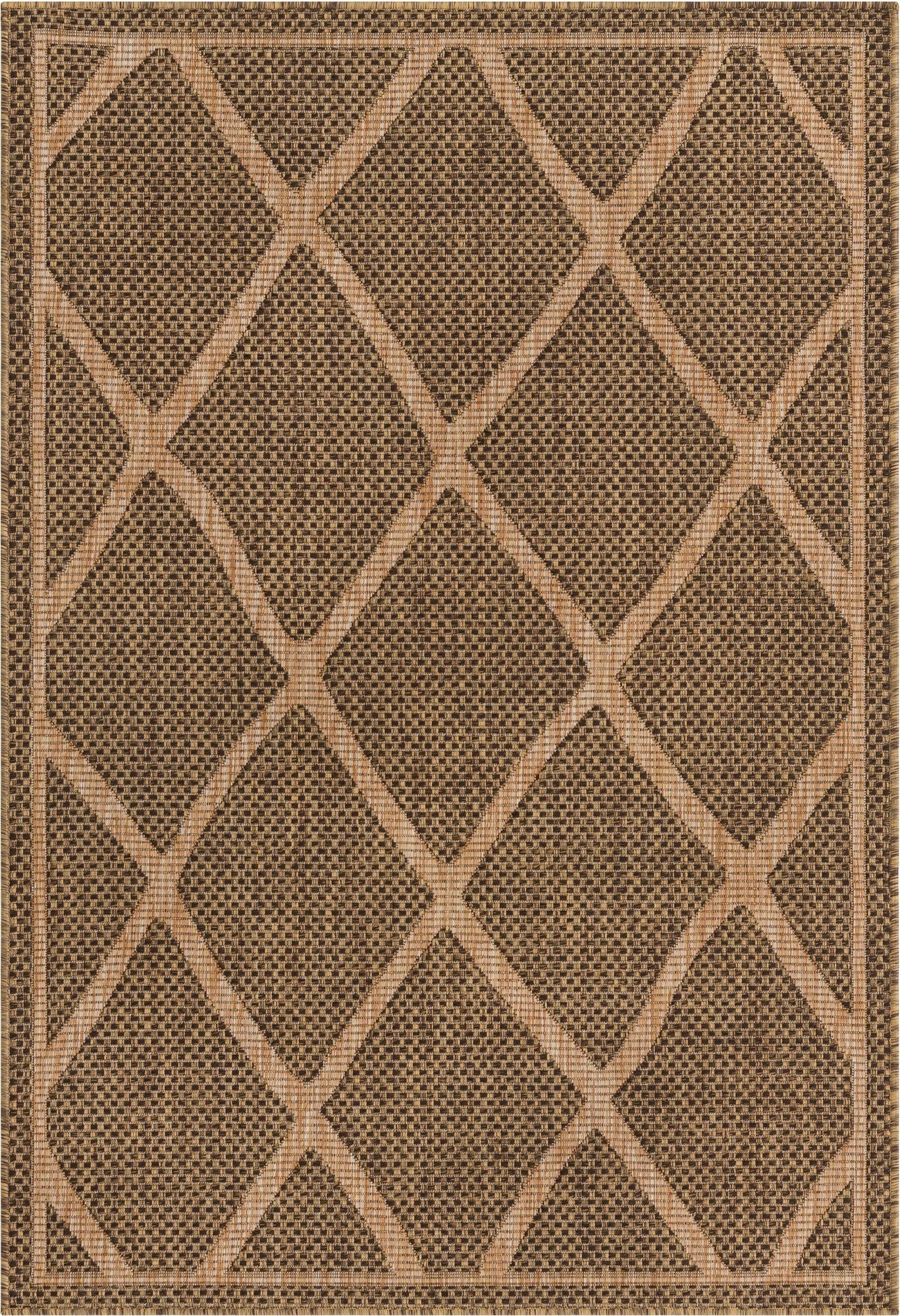  4' x 6'  Washable Lattice Indoor / Outdoor Rug