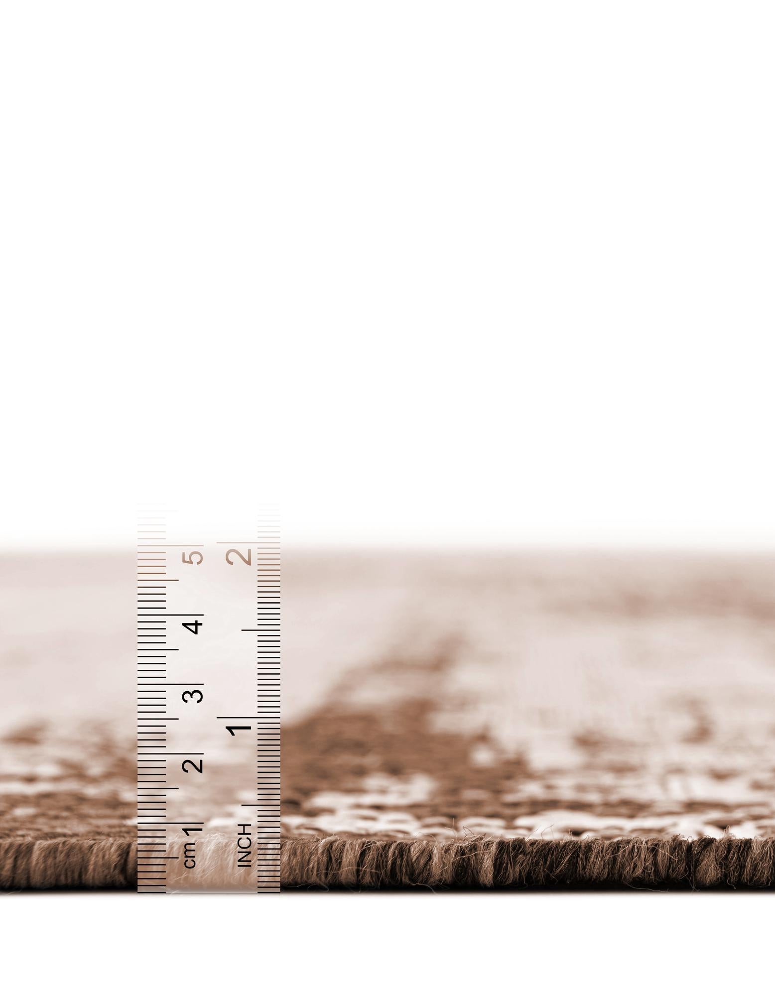  Custom Brown  Washable Modern Indoor / Outdoor Rug