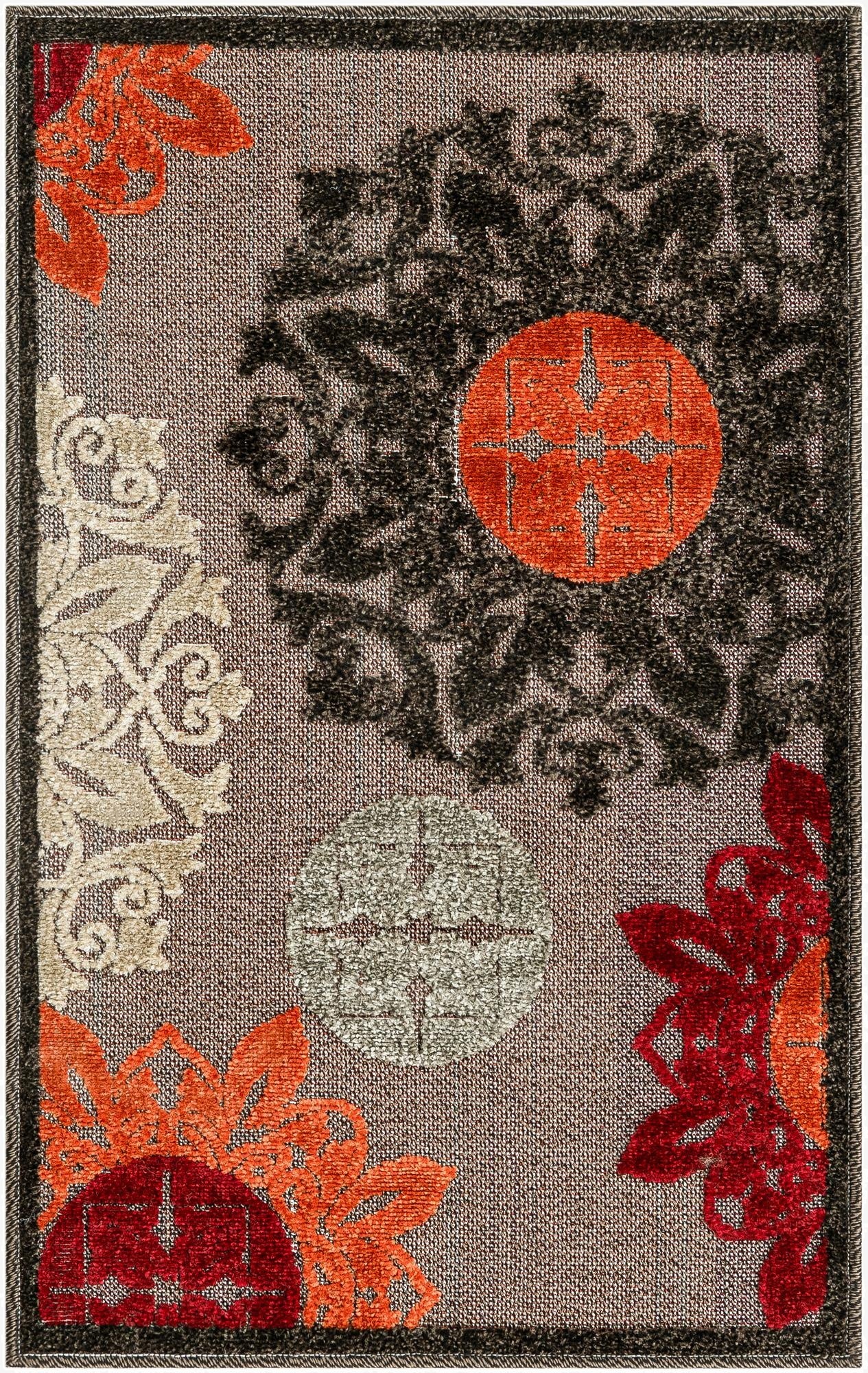  2' x 3'  Washable Modern Indoor / Outdoor Rug