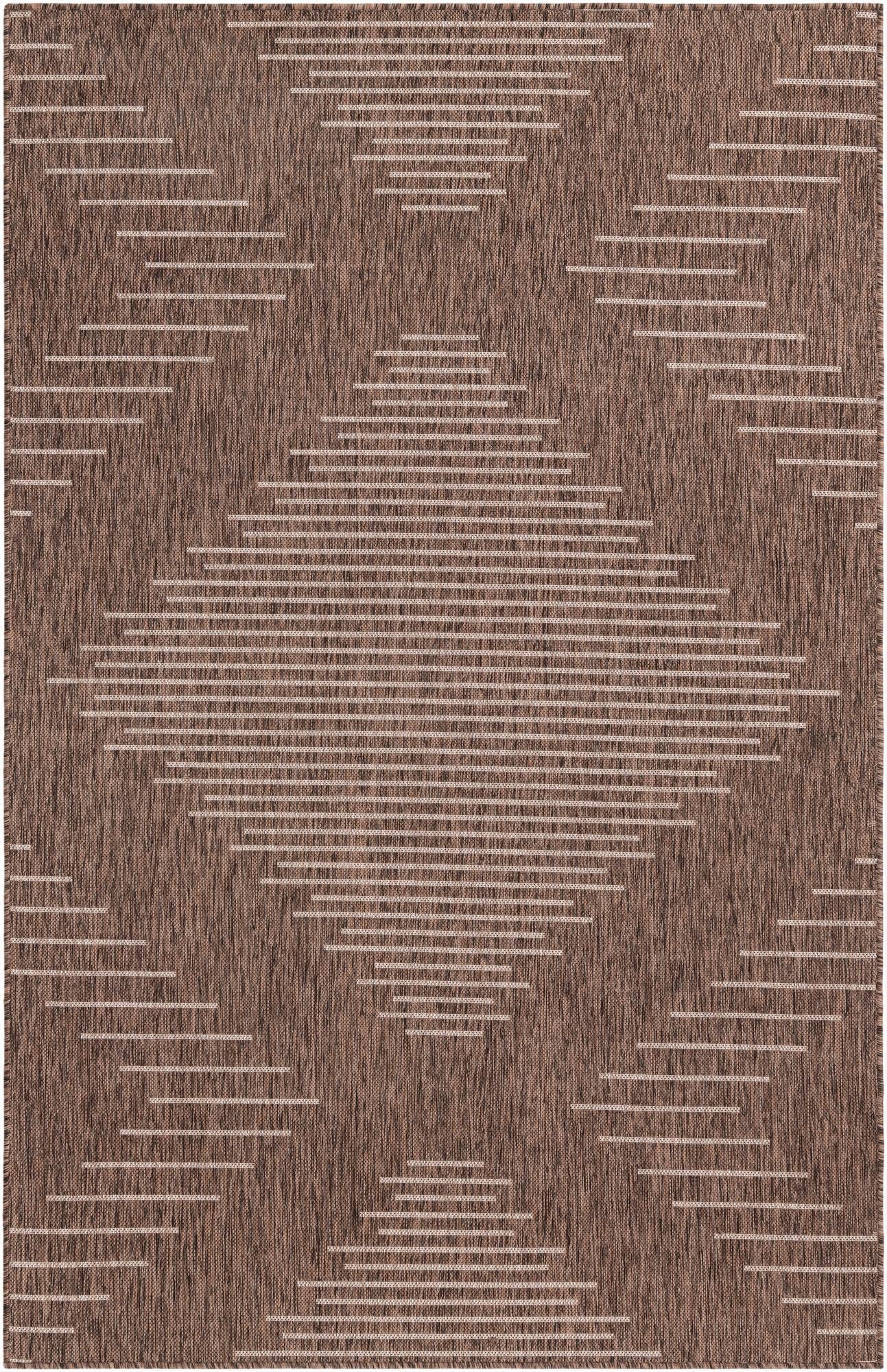  5' 3 x 8'  Washable Modern Indoor / Outdoor Rug