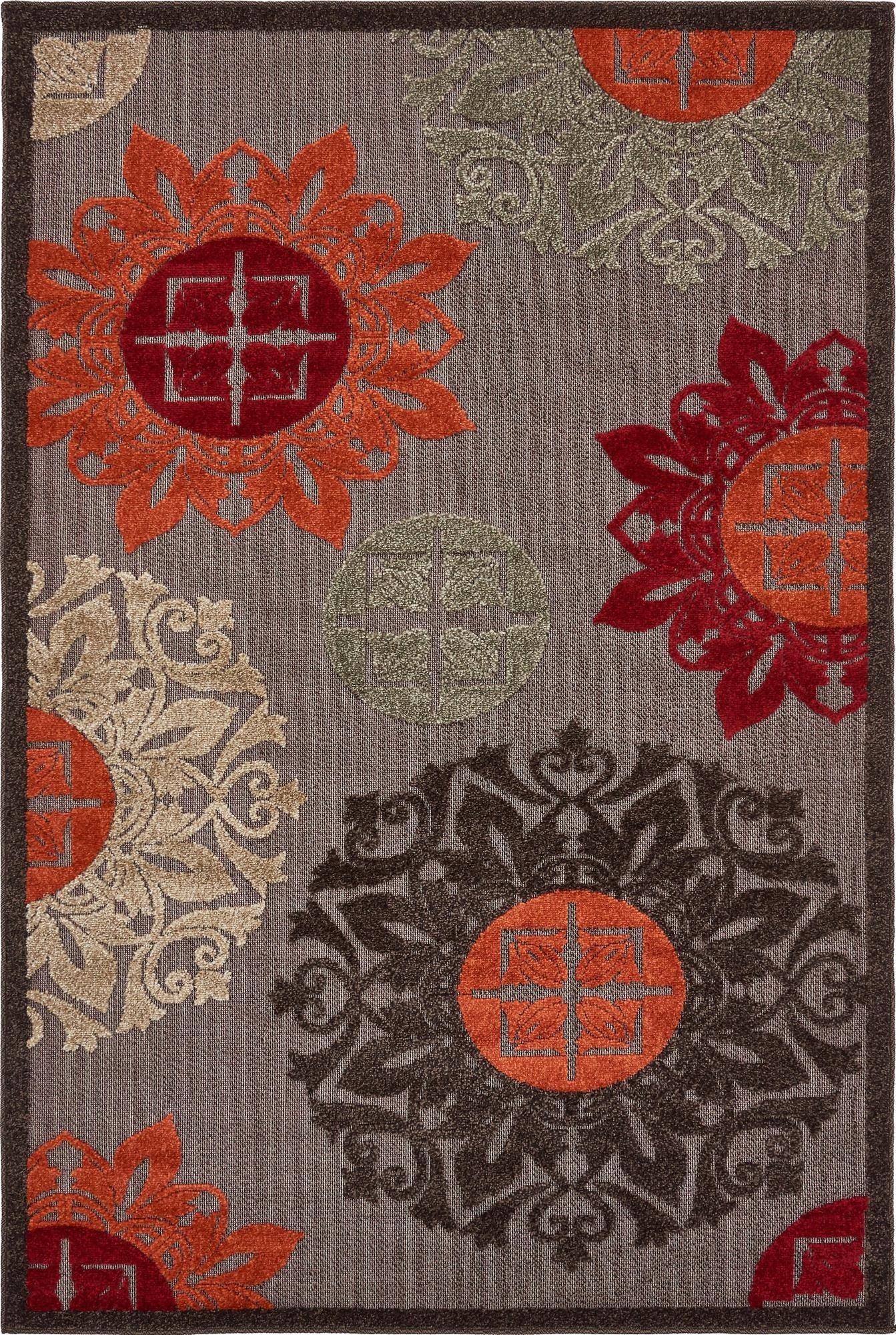 4' x 6'  Washable Modern Indoor / Outdoor Rug