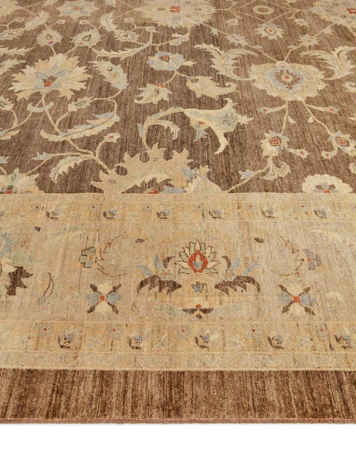 Detail image of  16' 10 x 21' 4  Hand Knotted Peshawar Ziegler Rug