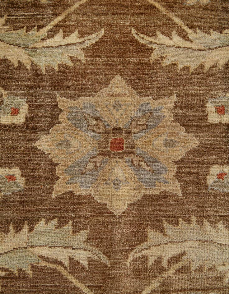 Detail image of  16' 10 x 21' 4  Hand Knotted Peshawar Ziegler Rug