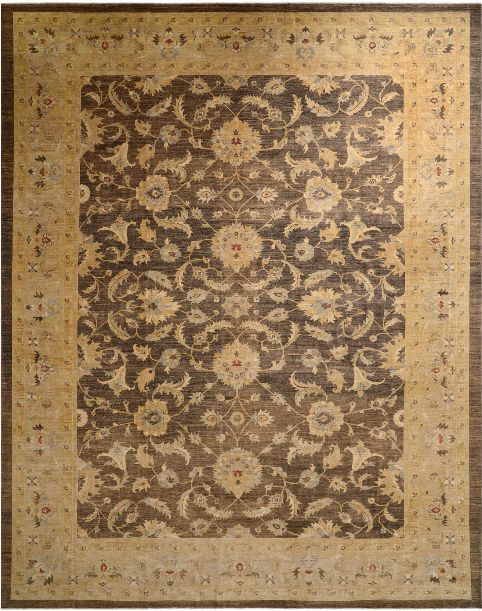  16' 10 x 21' 4  Hand Knotted Peshawar Ziegler Rug