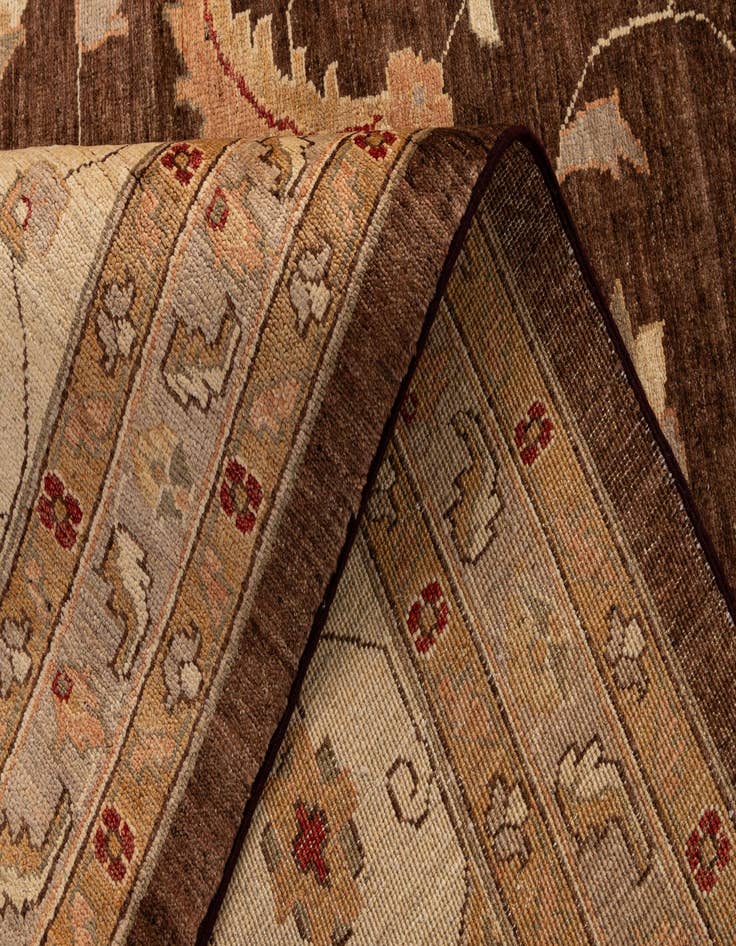 Detail image of  13' 5 x 17' 10  Hand Knotted Peshawar Ziegler Wool Rug