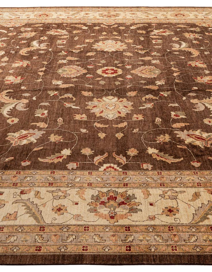 Detail image of  13' 5 x 17' 10  Hand Knotted Peshawar Ziegler Wool Rug