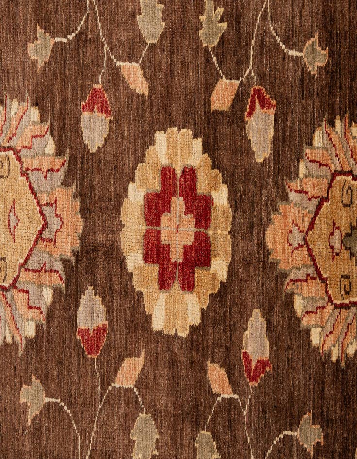 Detail image of  13' 5 x 17' 10  Hand Knotted Peshawar Ziegler Wool Rug