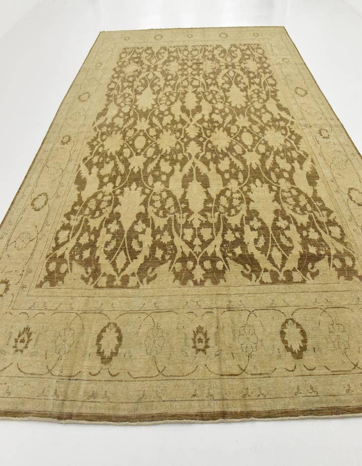 Detail image of  11' 9 x 14' 8  Hand Knotted Peshawar Ziegler Rug