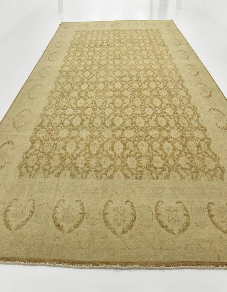 Detail image of  13' 2 x 17' 7  Hand Knotted Peshawar Ziegler Rug