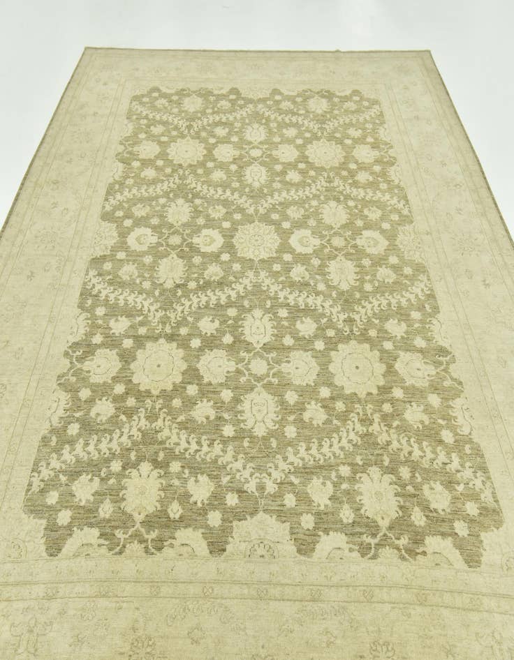 Detail image of  8' 10 x 11'  Hand Knotted Peshawar Ziegler Rug