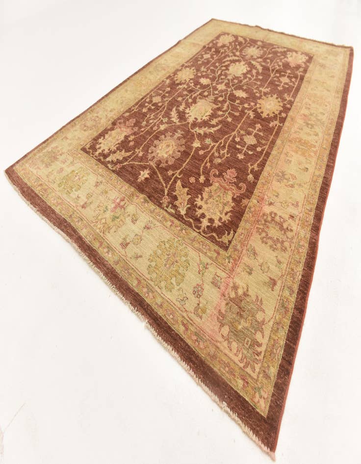 Detail image of  5' 7 x 8' 10  Hand Knotted Peshawar Ziegler Rug