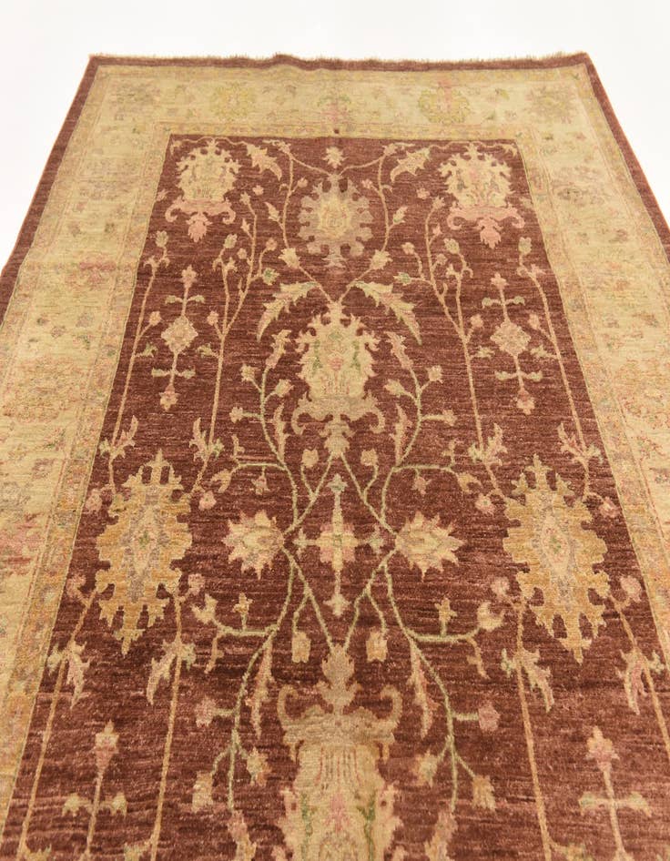 Detail image of  5' 7 x 8' 10  Hand Knotted Peshawar Ziegler Rug