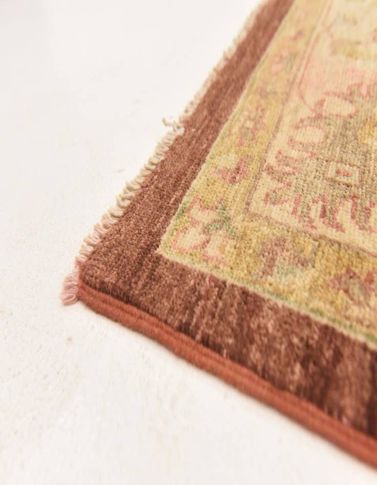 Detail image of  5' 7 x 8' 10  Hand Knotted Peshawar Ziegler Rug