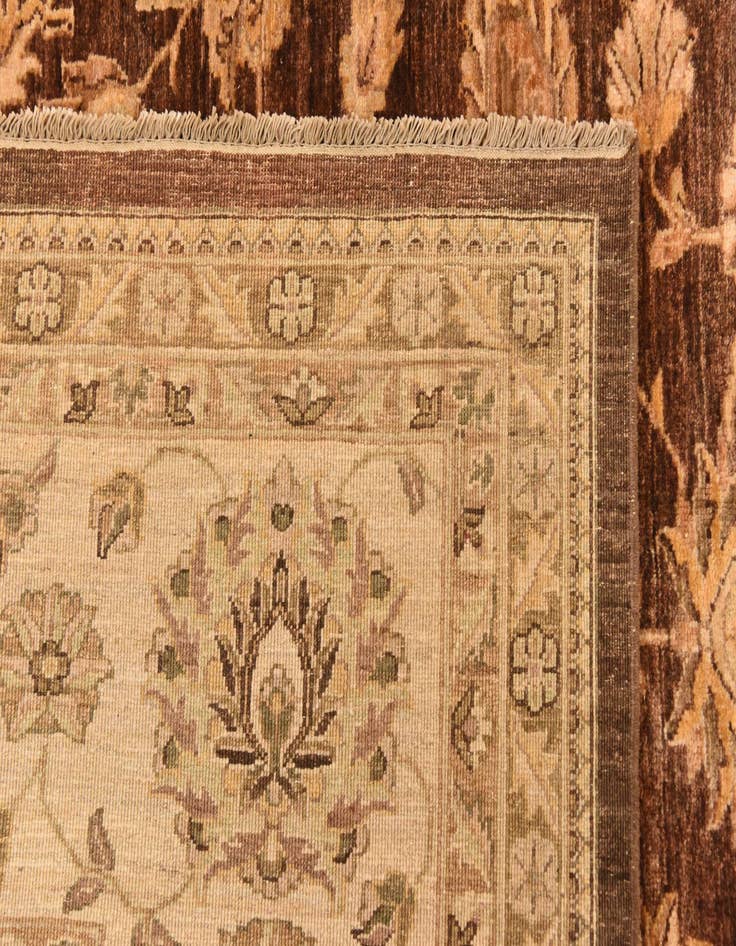 Detail image of  13' x 16' 6  Hand Knotted Peshawar Ziegler Rug