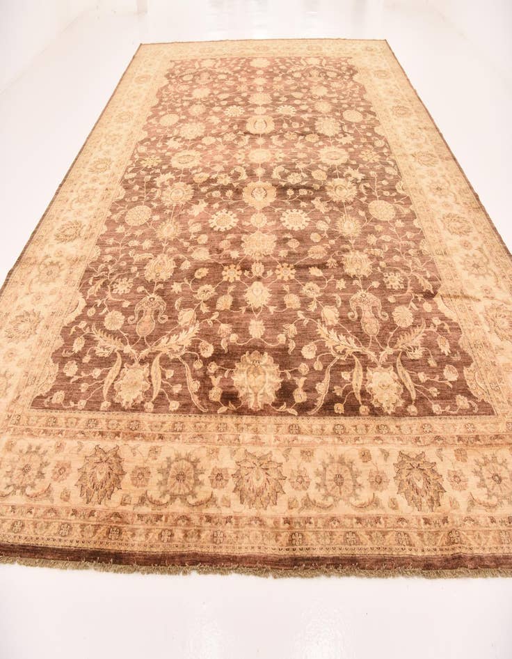 Detail image of  13' x 16' 6  Hand Knotted Peshawar Ziegler Rug