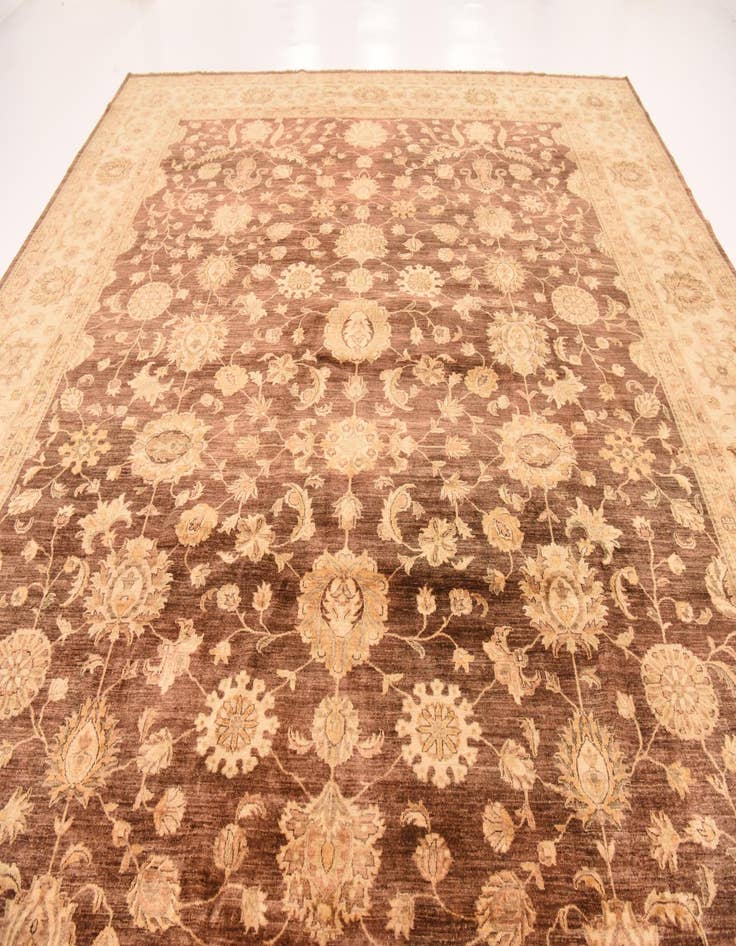 Detail image of  13' x 16' 6  Hand Knotted Peshawar Ziegler Rug