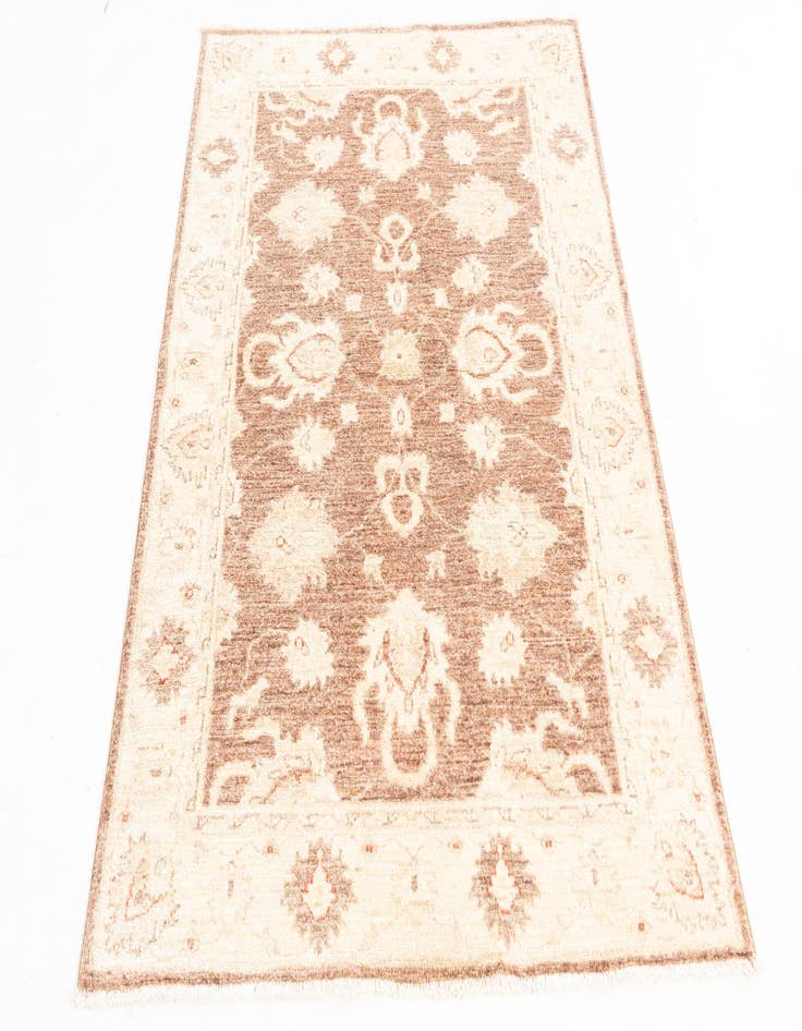 Detail image of  3' 4 x 4' 10  Hand Knotted Peshawar Ziegler Rug