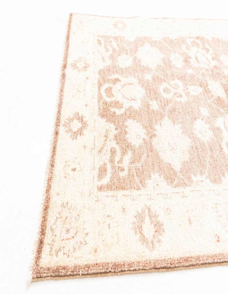 Detail image of  3' 4 x 4' 10  Hand Knotted Peshawar Ziegler Rug