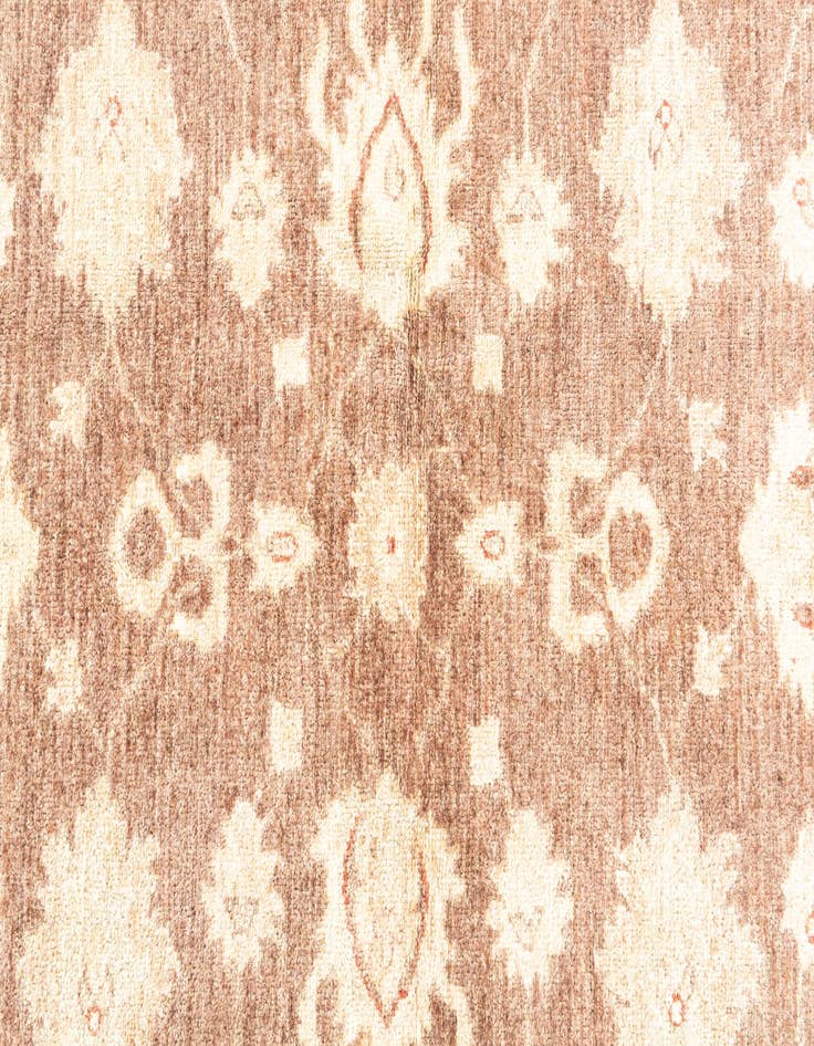 Detail image of  3' 4 x 4' 10  Hand Knotted Peshawar Ziegler Rug