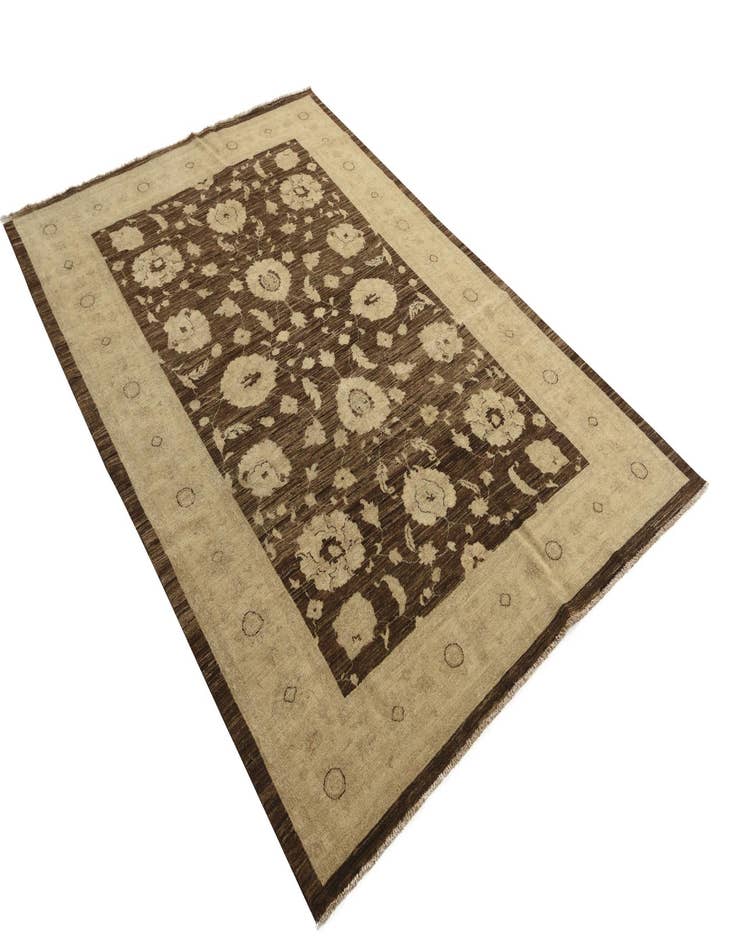 Detail image of  6' 1 x 9'  Hand Knotted Peshawar Ziegler Rug