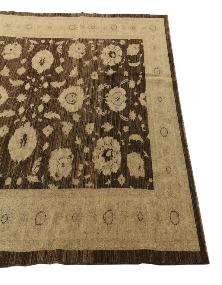 Detail image of  6' 1 x 9'  Hand Knotted Peshawar Ziegler Rug