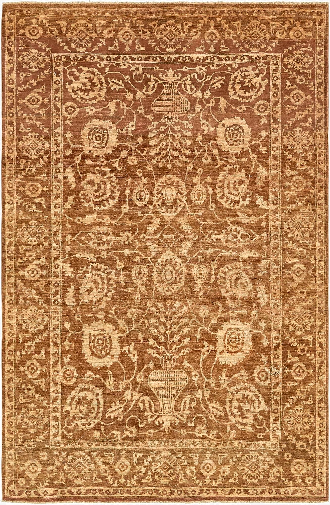  6' 5 x 10'  Hand Knotted Peshawar Ziegler Rug