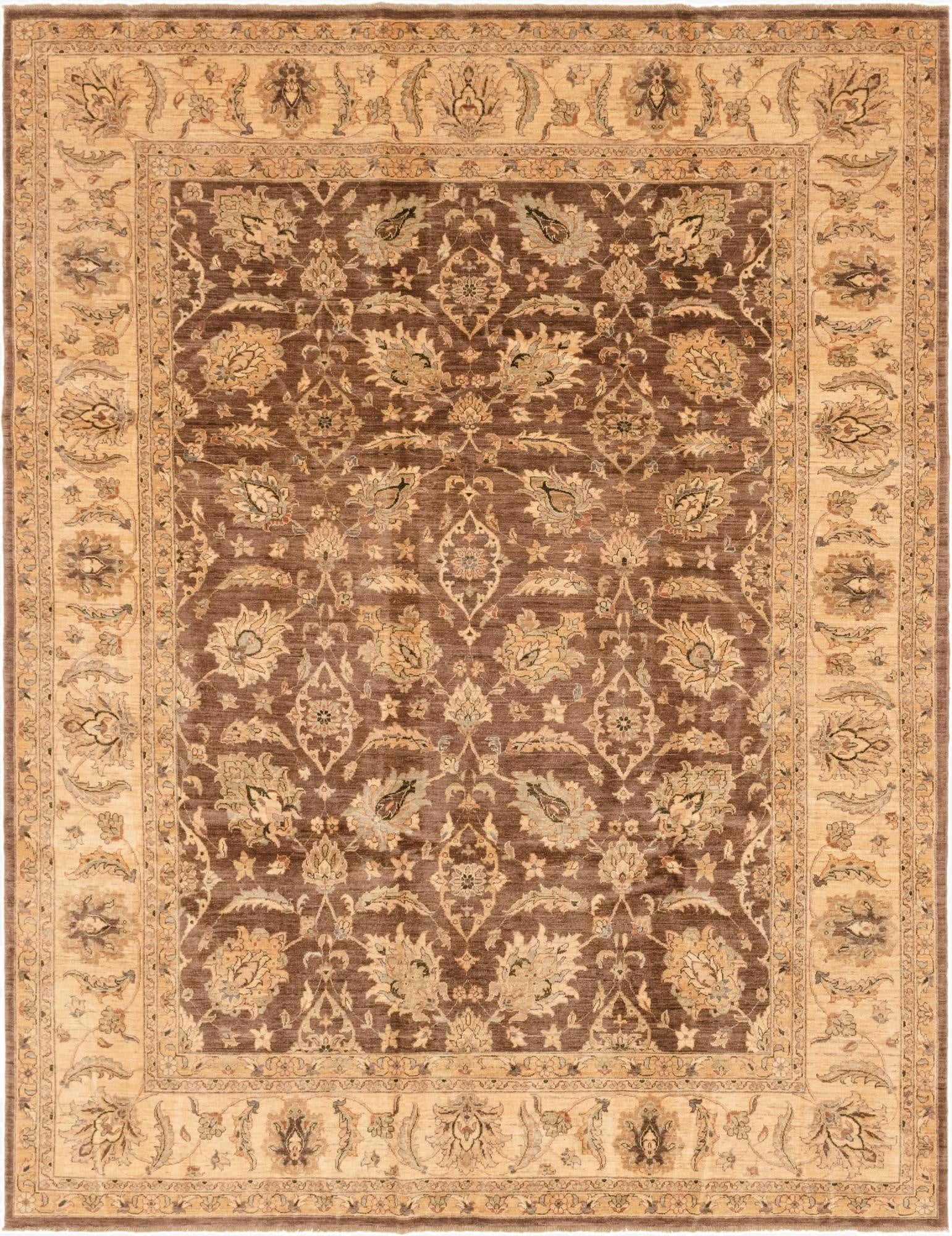  9' x 11' 6  Hand Knotted Peshawar Ziegler Rug