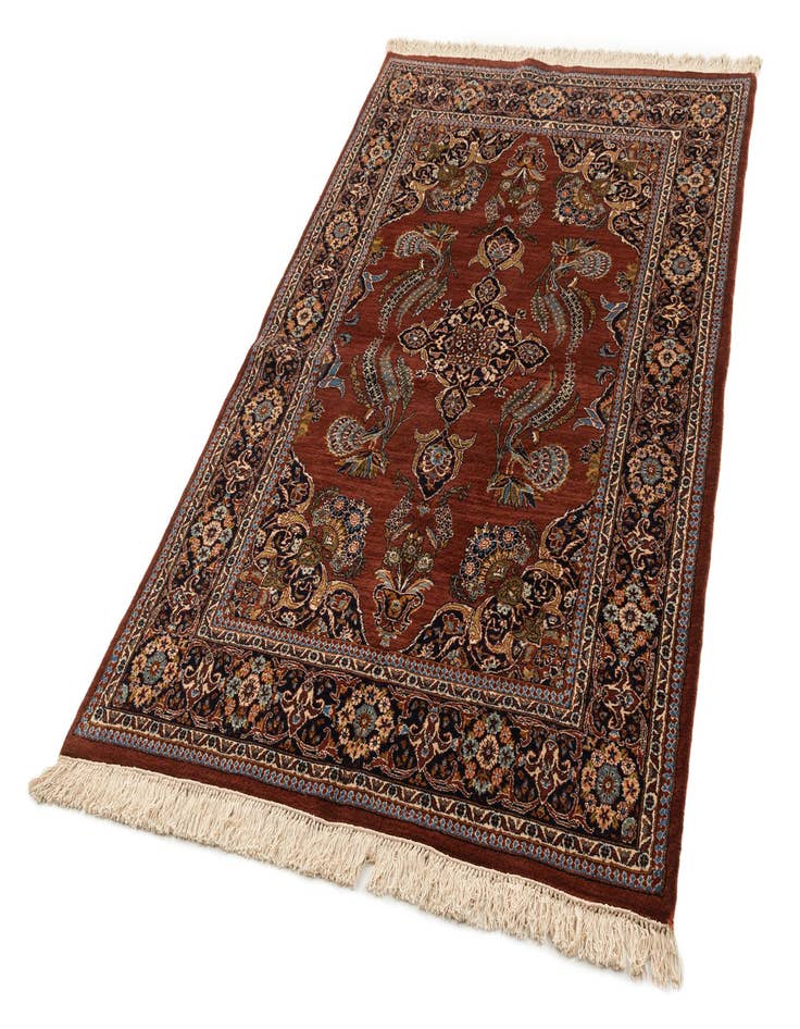 Detail image of  4' 5 x 7' 2  Hand Knotted Sarough Wool Rug