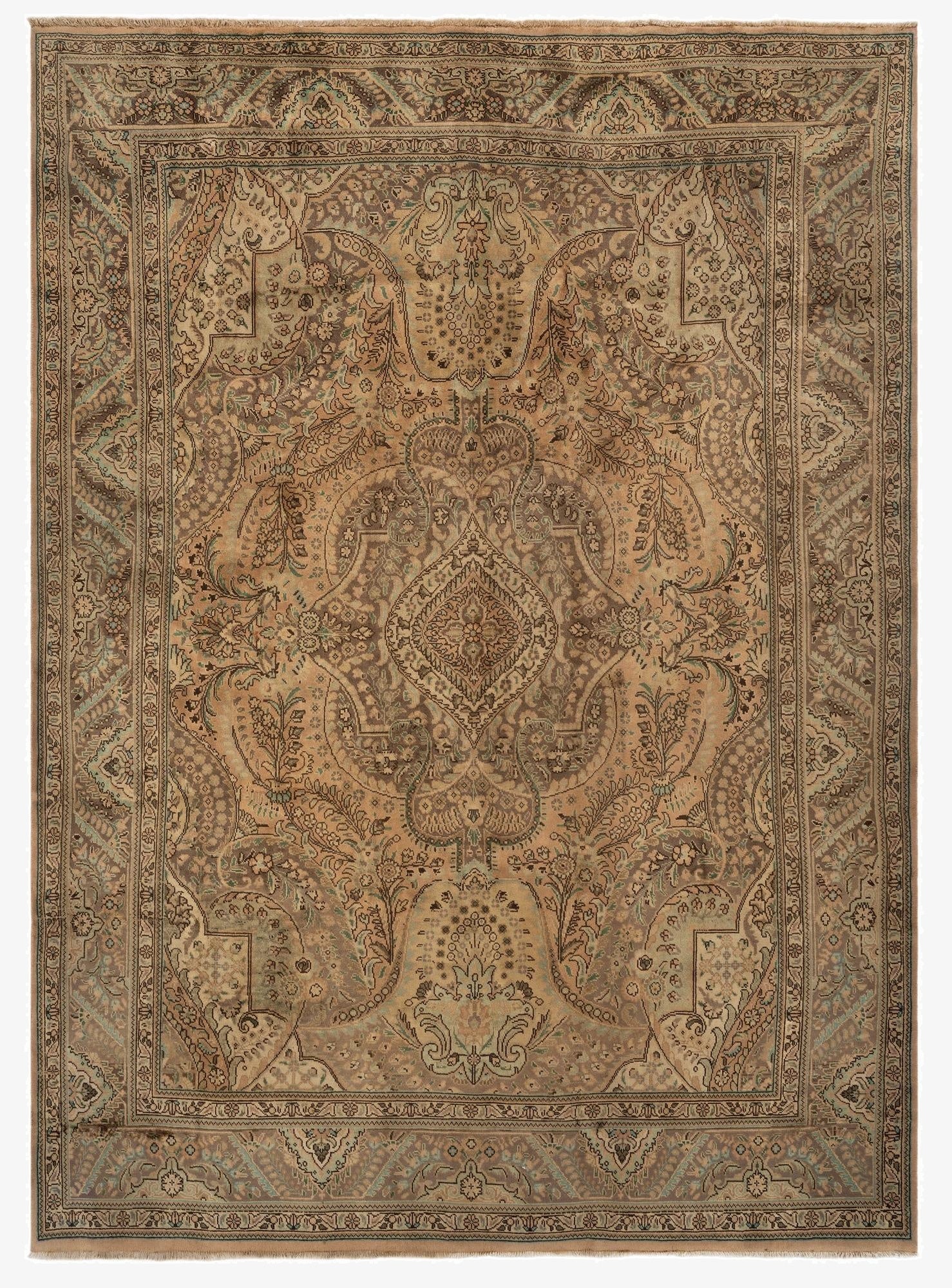  8' 2 x 11' 2  Hand Knotted Sarough Persian Wool Rug