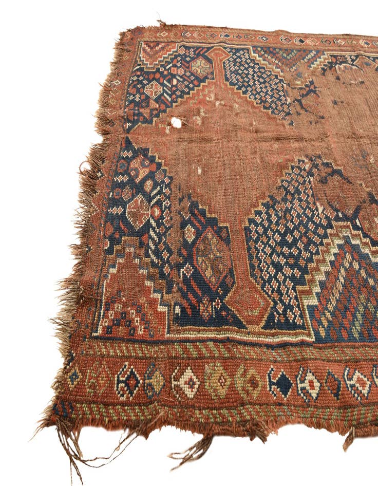 Detail image of 3' 7 x 6' 2 Hand Knotted Shiraz Persian Wool Rug