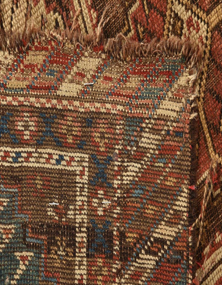 Detail image of 3' 4 x 3' 9 Hand Knotted Shirvan Persian Wool Rug
