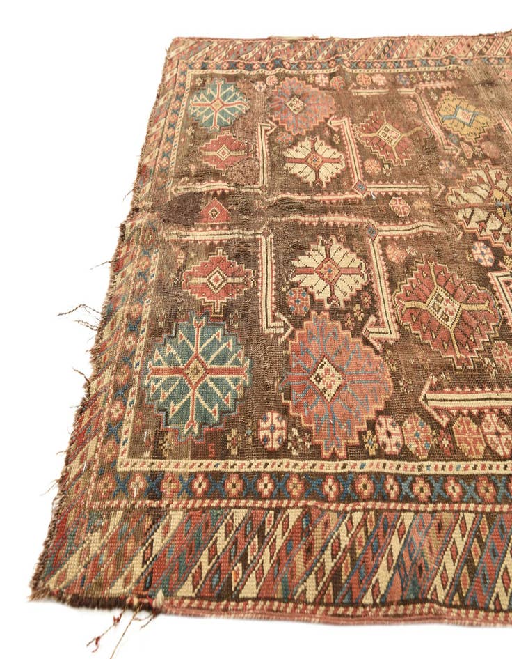 Detail image of 3' 4 x 3' 9 Hand Knotted Shirvan Persian Wool Rug