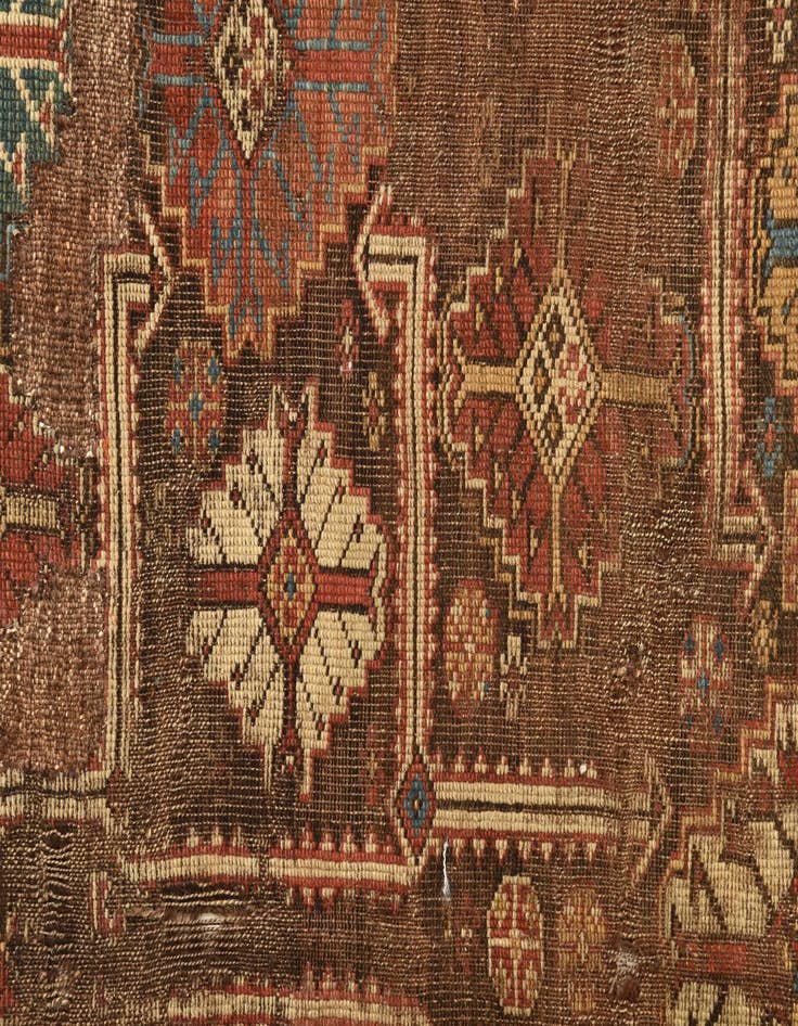 Detail image of 3' 4 x 3' 9 Hand Knotted Shirvan Persian Wool Rug