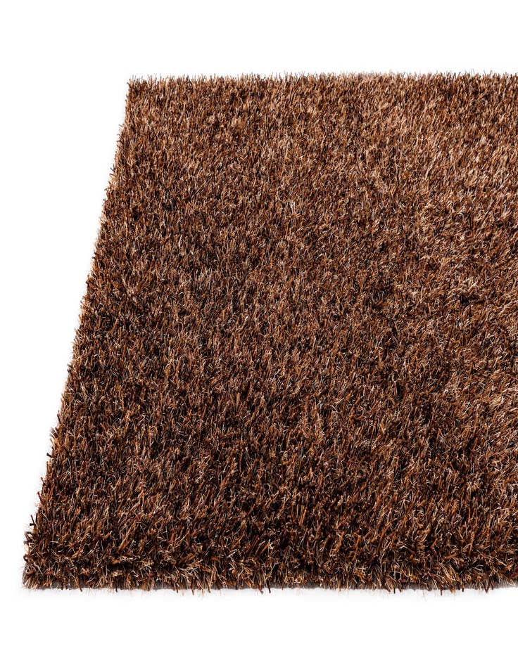 Detail image of  5' 1 x 6' 7  Hand Knotted Solid Shag Rug