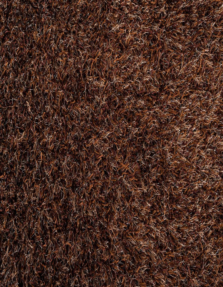 Detail image of  5' 1 x 6' 7  Hand Knotted Solid Shag Rug