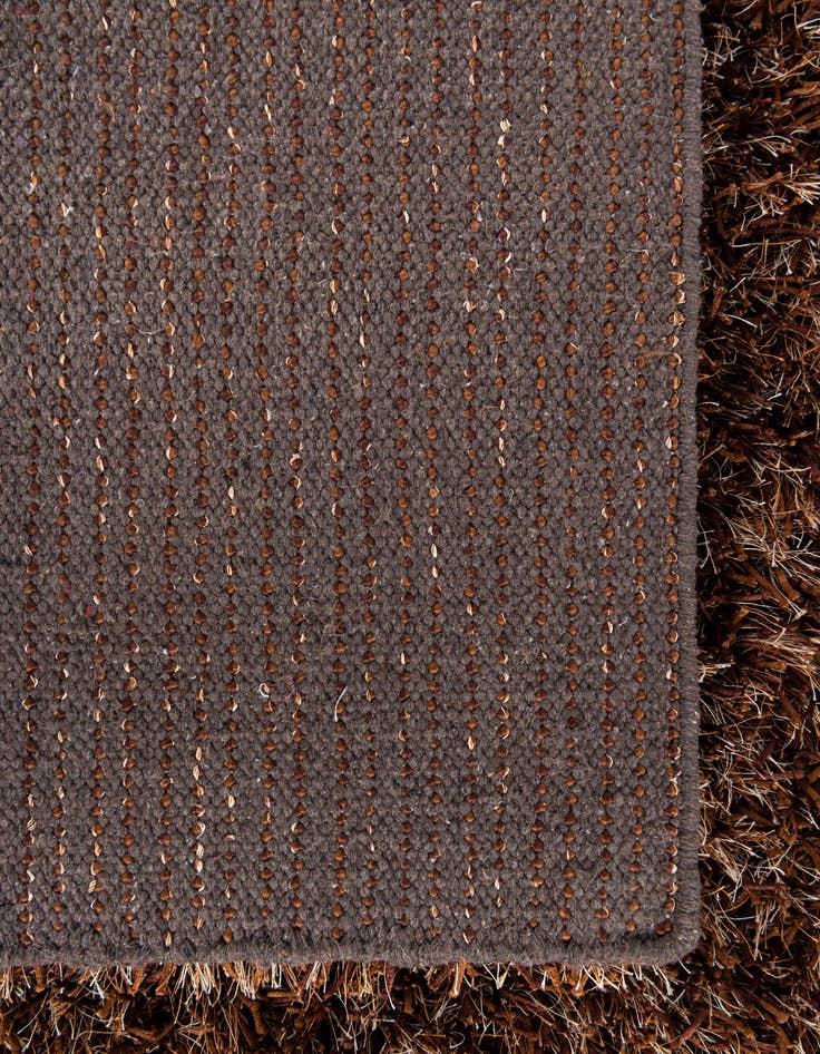 Detail image of  5' x 6' 7  Hand Knotted Solid Shag Rug