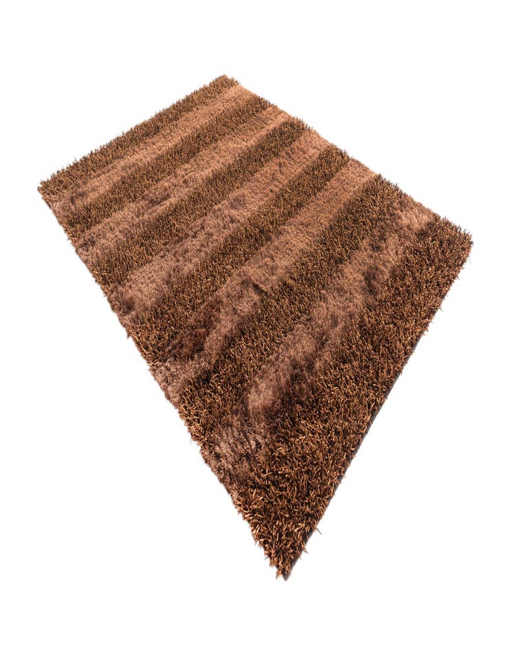 Detail image of  5' x 6' 7  Hand Knotted Solid Shag Oriental Rug