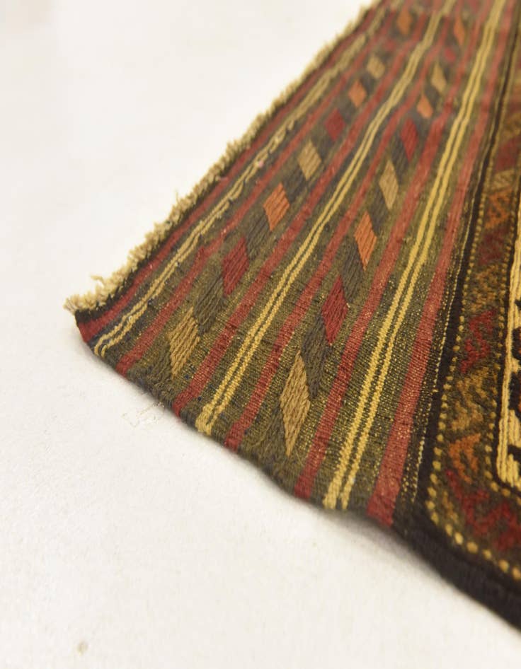 Detail image of  4' 4 x 6'  Hand Knotted Sumak Wool Rug