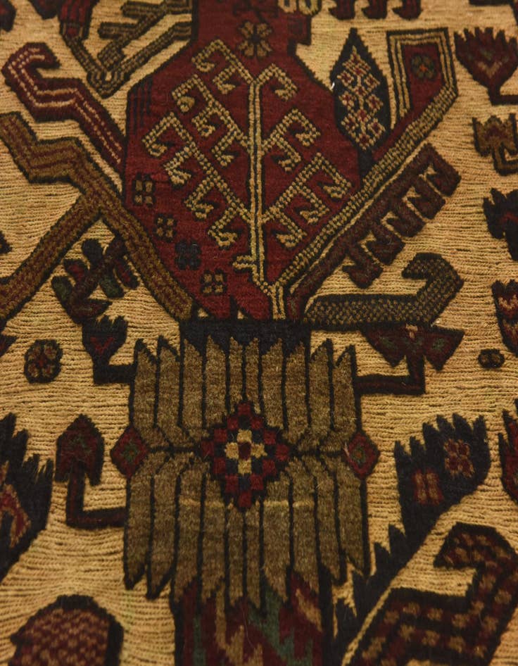 Detail image of  3' x 4' 4  Hand Knotted Sumak Wool Rug
