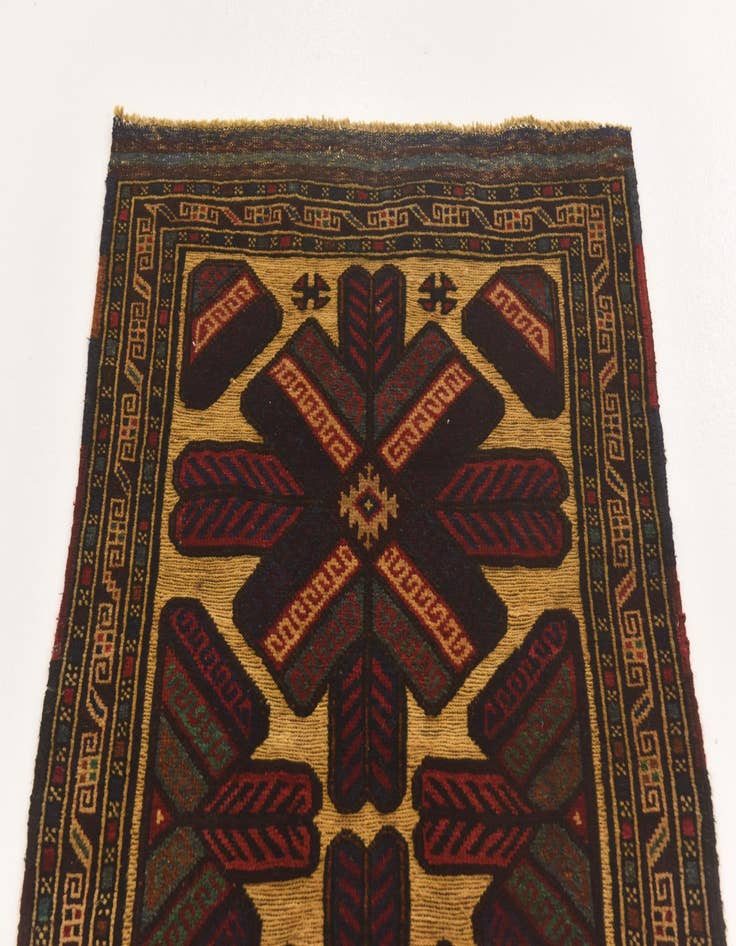 Detail image of  2' 8 x 4' 3  Hand Knotted Sumak Wool Rug