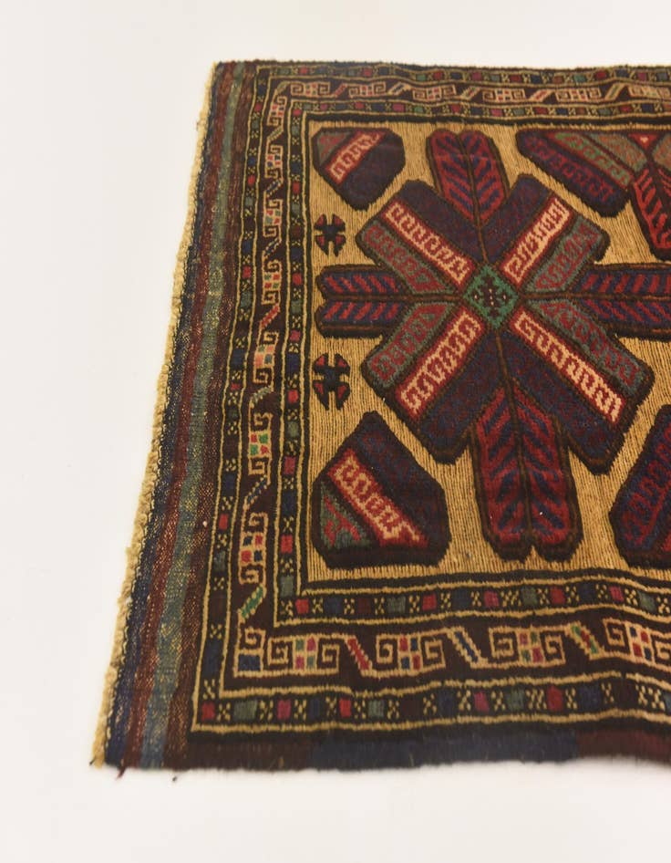 Detail image of  2' 8 x 4' 3  Hand Knotted Sumak Wool Rug