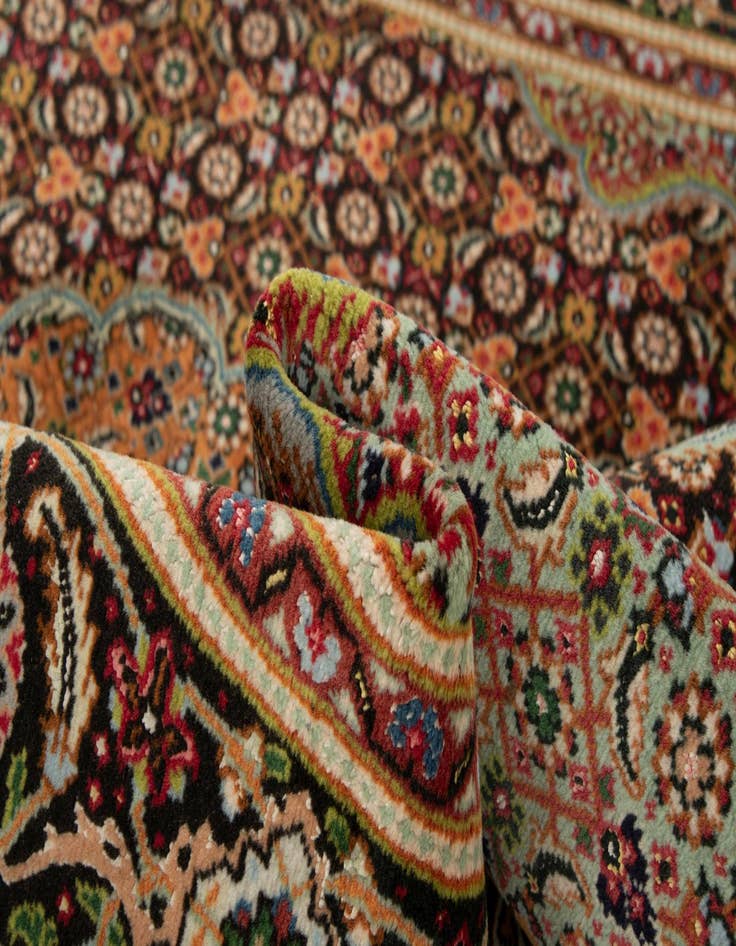 Detail image of  3' 3 x 4' 11  Hand Knotted Tabriz Persian Wool Rug