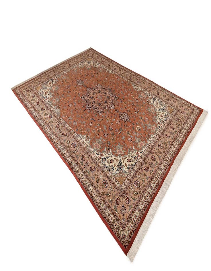 Detail image of  9' 9 x 13'  Hand Knotted Tabriz Persian Rug