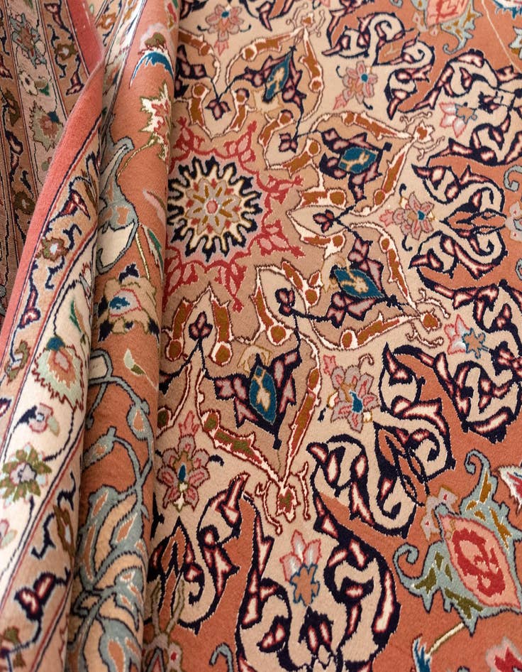 Detail image of  9' 9 x 13'  Hand Knotted Tabriz Persian Rug