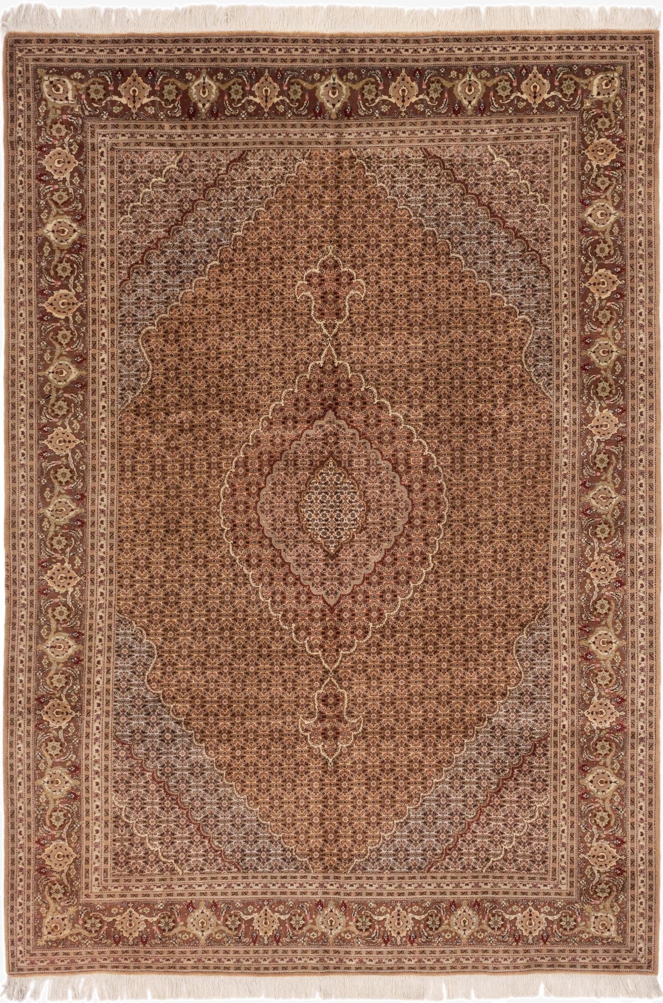  6' 9 x 9' 7  Hand Knotted Tabriz Persian Rug