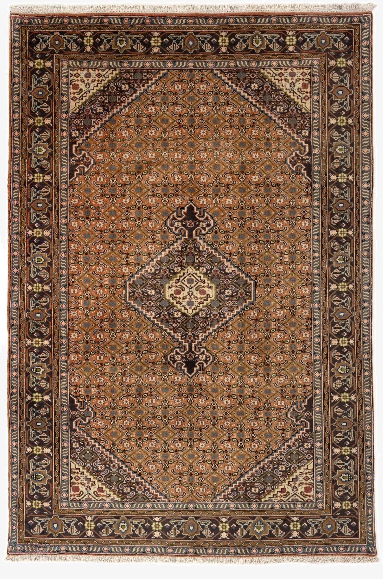 6' 6 x 9' 7  Hand Knotted Tabriz Persian Wool Rug